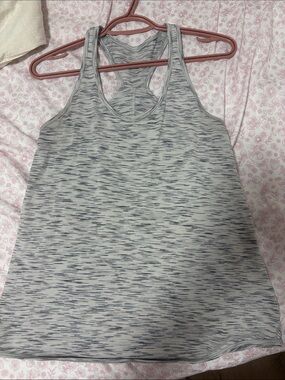 lululemon athletica Heathered Light Gray Racerback Tank